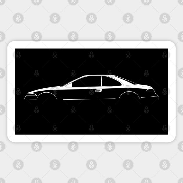 Lincoln Continental Mark VIII Silhouette Sticker by Car-Silhouettes